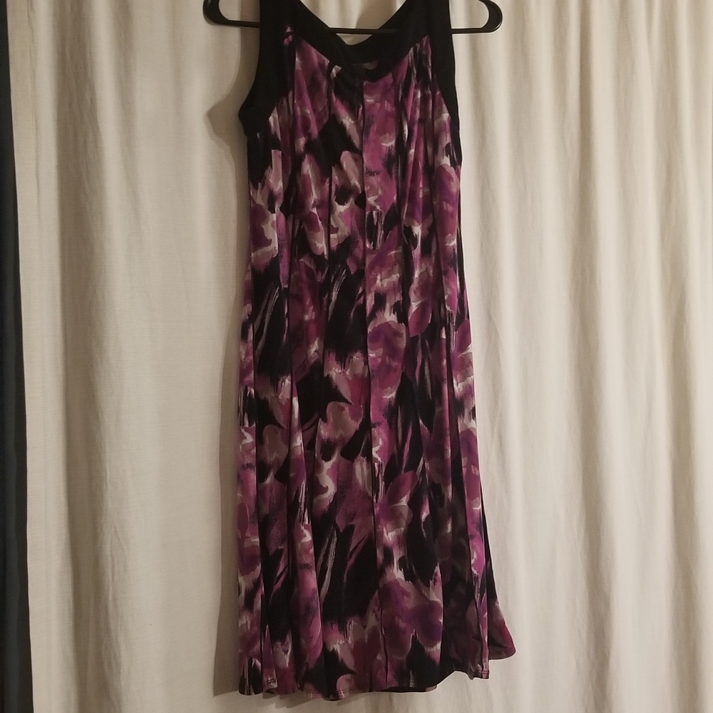 Black & Purple Skater Dress
